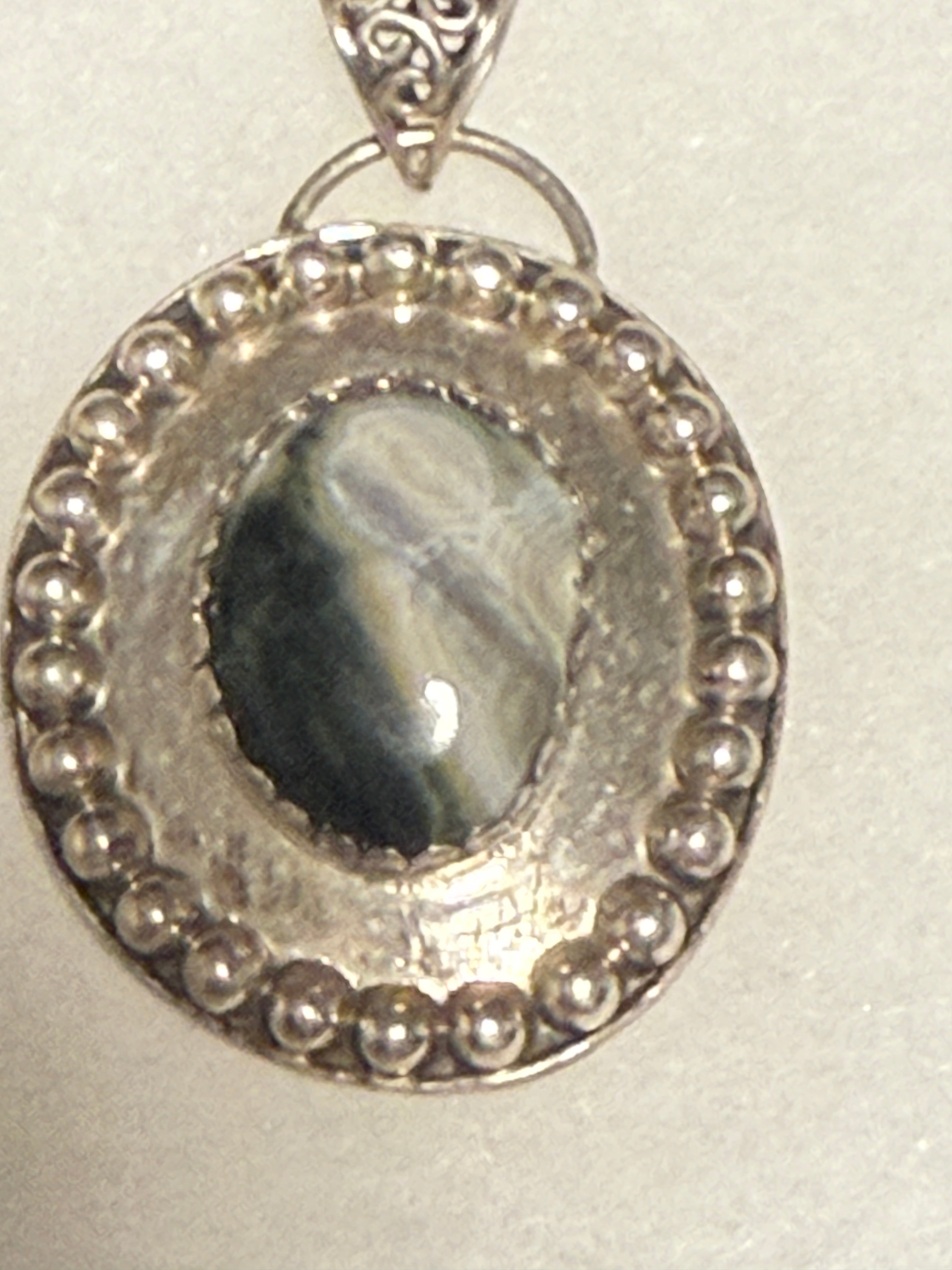 Black Agate in Silver