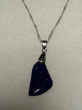 Offset Lapis Lazuli Triangle Pendant