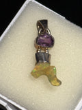2 Stone Amethyst & Opal Pendant