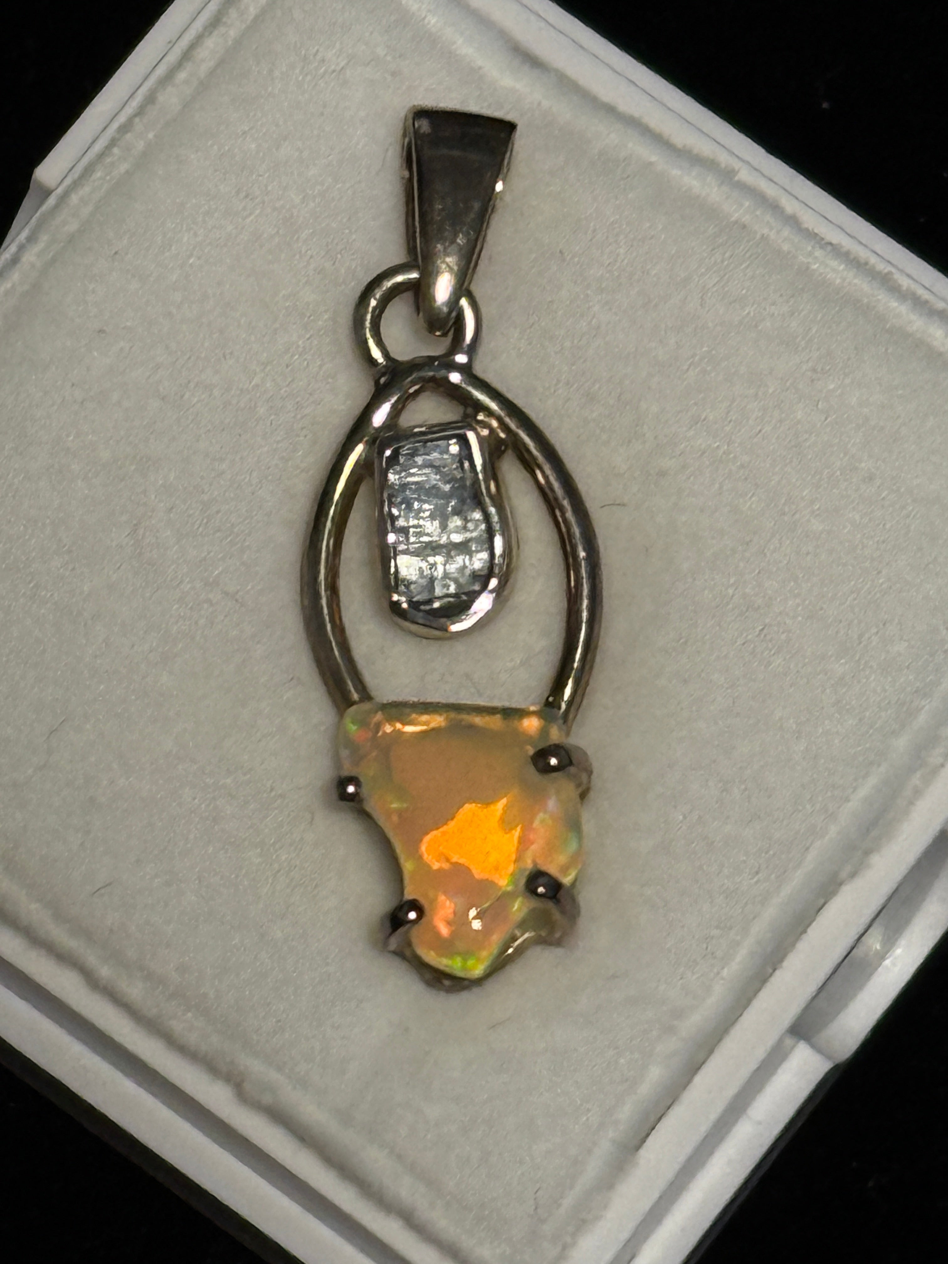 2 Stone Aquamarine & Opal