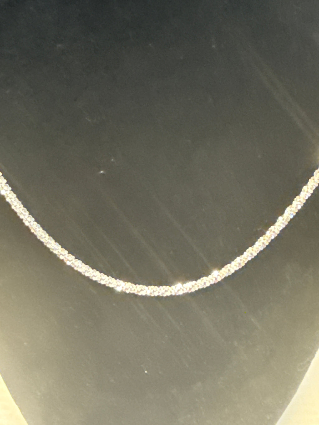 22 inch glitter rope chain sterling silver 3mm