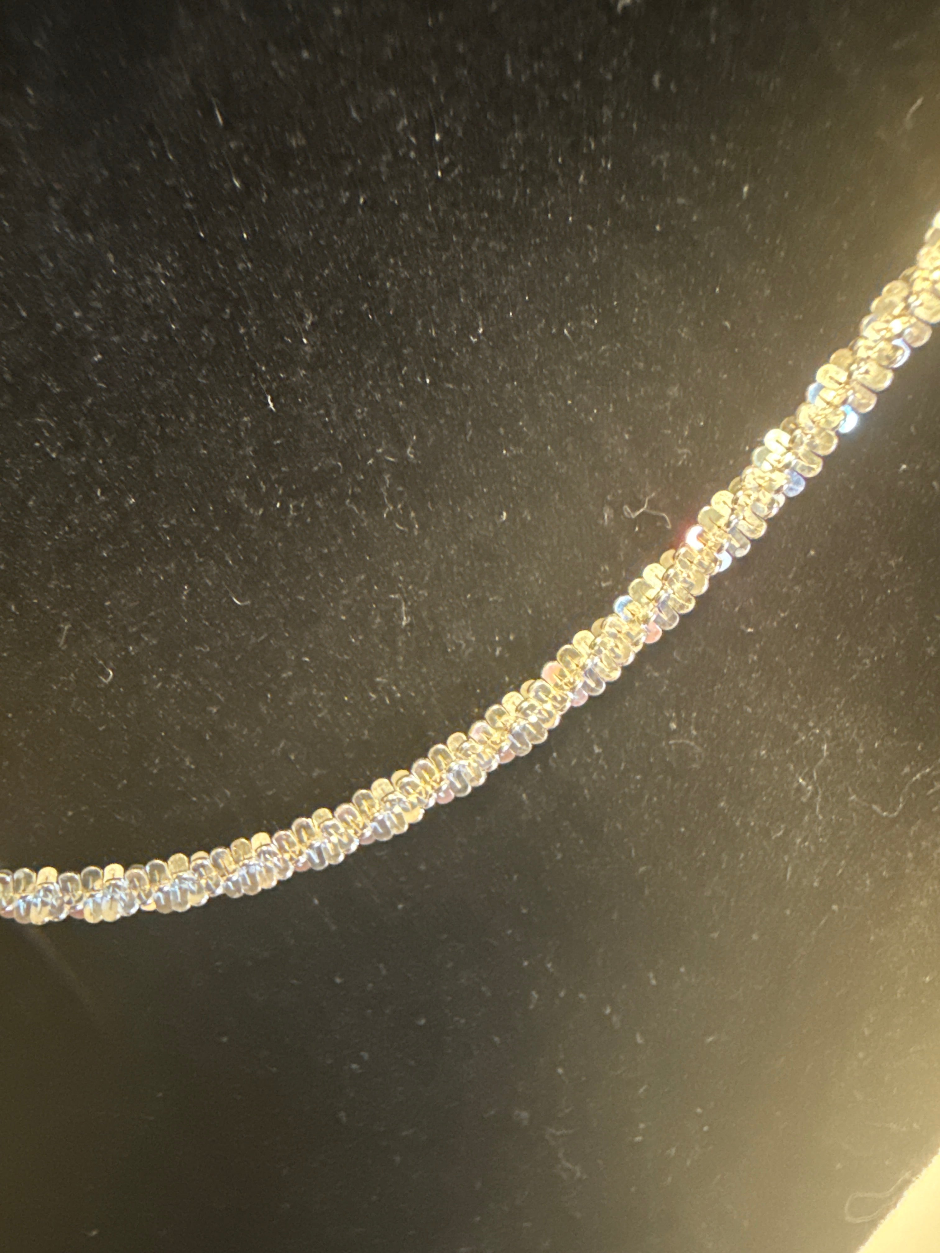 22 inch glitter rope chain sterling silver 3mm