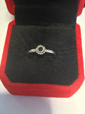 Adjustable toe ring with facet Black Onx