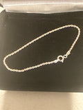Italian rope chain 7 inch tennis bracelet