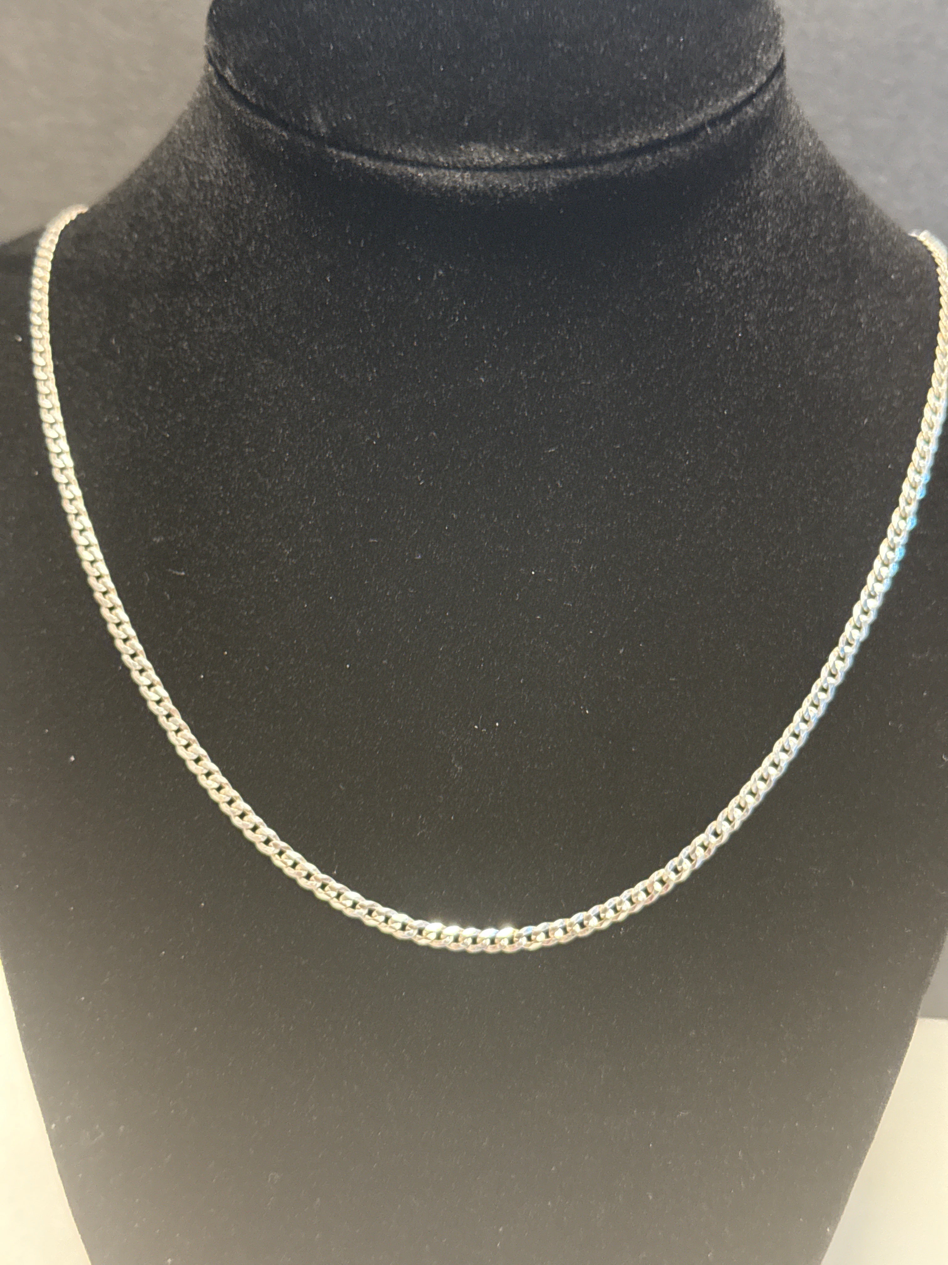 3 mm sterling silver Cuban cut unisex chain