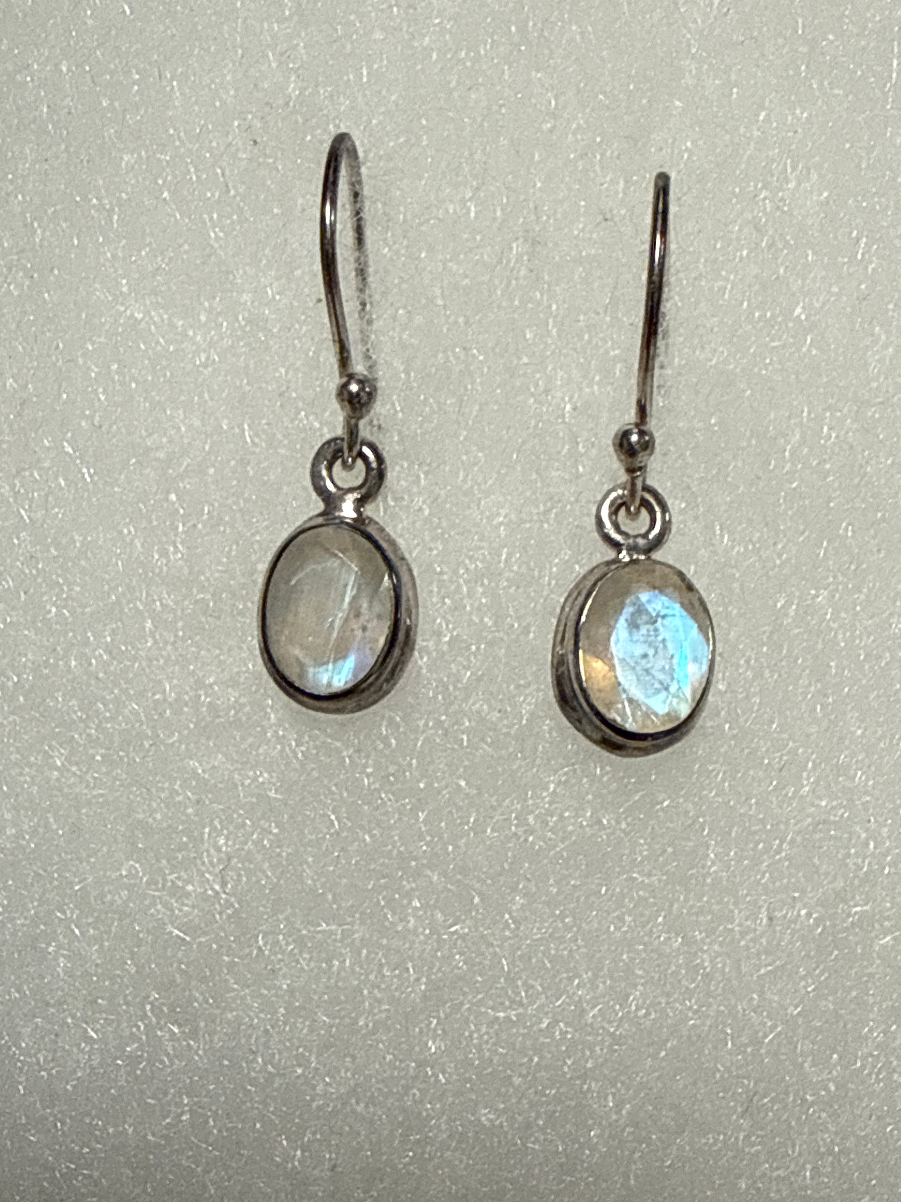 Facet Moonstone dangle earrings