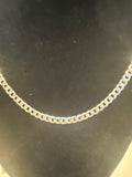 20 inch 5 mm silver Cuban chain