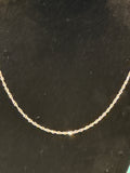 Sterling silver 20 inch wave chain