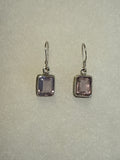 Brazilian amethyst dangle earrings with facet Stones