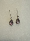 Brazilian facet amethyst tear drop ear rings