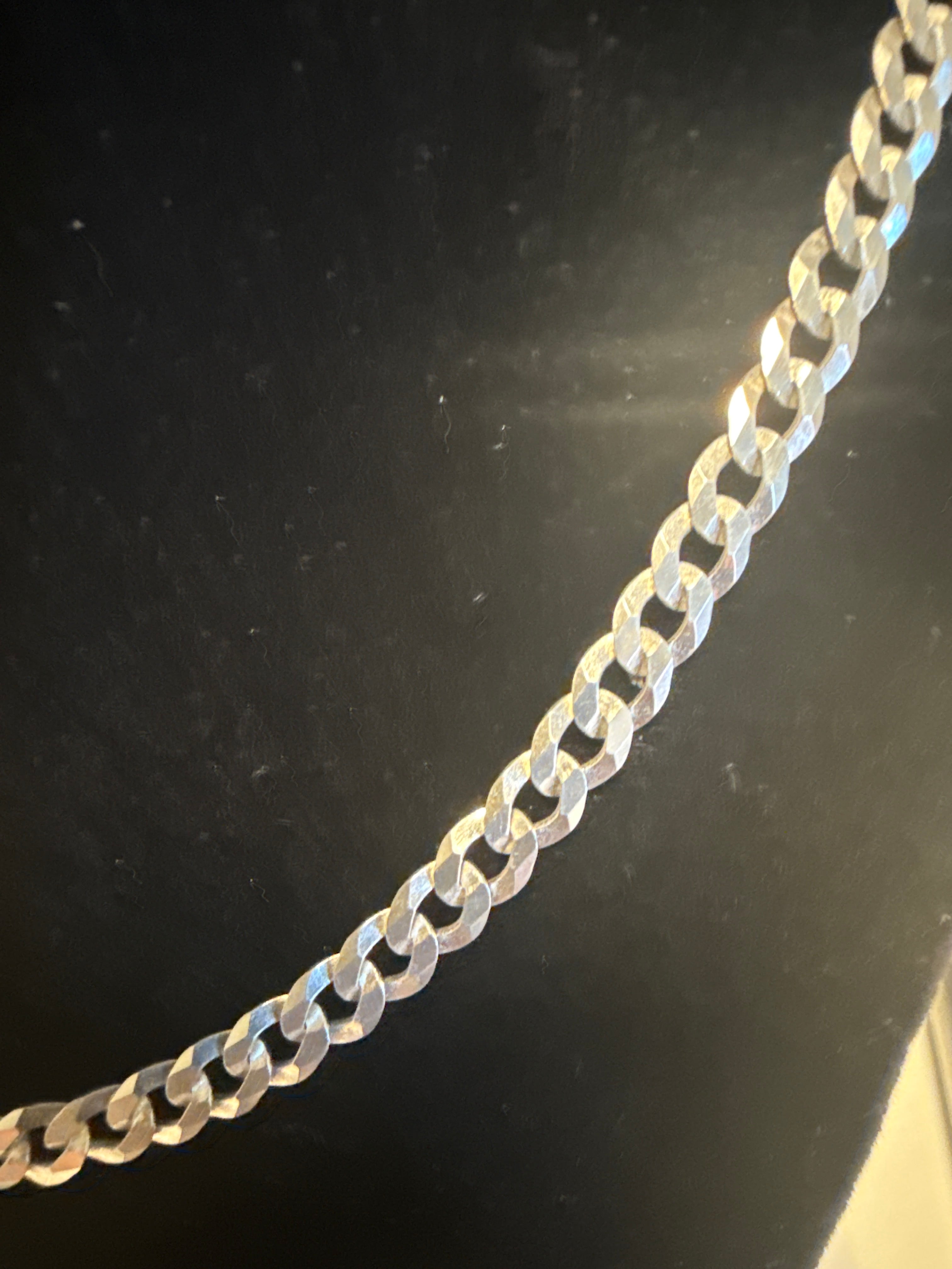 20 inch 5 mm silver Cuban chain